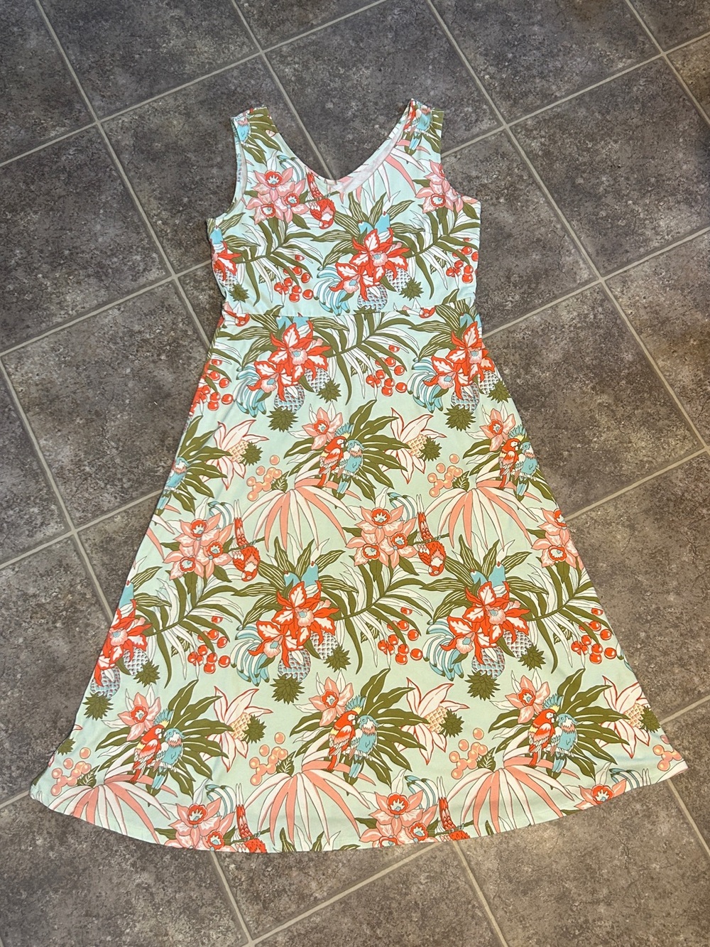 Talbots LP Tropical Dress | Summer Island Maxi | Petite - Picture 9 of 9